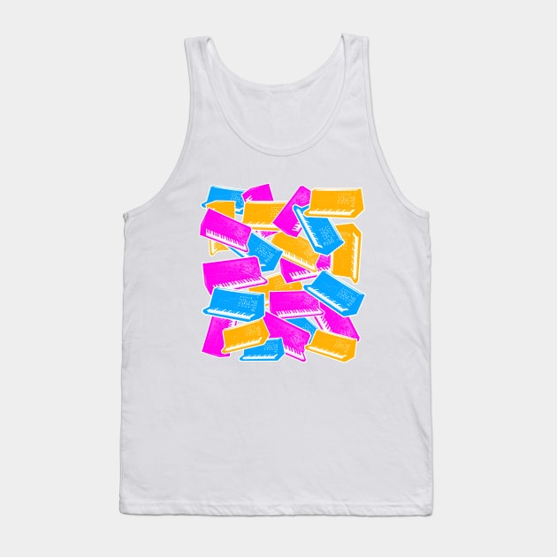 Korg MS20 Synth Collage Art Tank Top by DankFutura